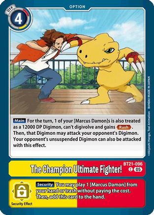 The Champion Ultimate Fighter! (BT21-096)  Common - World Convergence