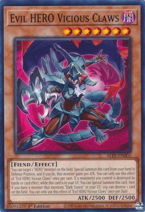 Evil HERO Vicious Claws (ALIN-EN005) - Common - Alliance Insight