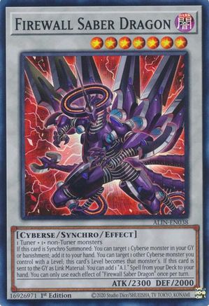 Firewall Saber Dragon (ALIN-EN038) - Super Rare - Alliance Insight