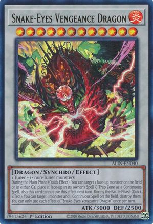 Snake-Eyes Vengeance Dragon (ALIN-EN040) - Ultra Rare - Alliance Insight