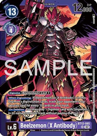 Beelzemon (X Antibody) (BT12-085) Foil Super Rare - Limited Card Pack -Billion Bullet-