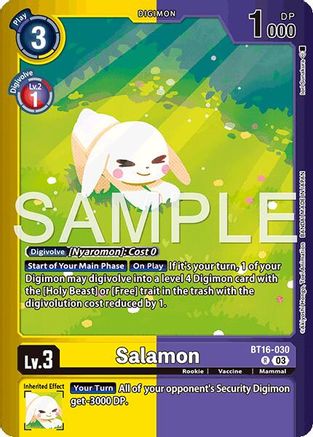 Salamon (BT16-030) Foil Rare - Limited Card Pack -Billion Bullet-