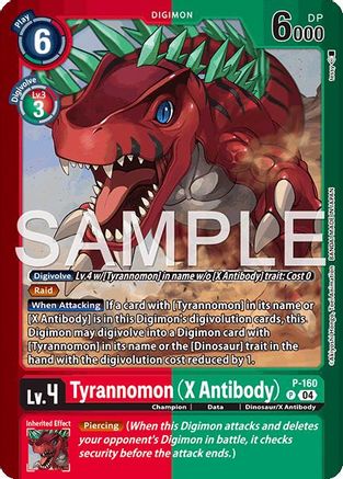Tyrannomon (X Antibody) (P-160) Foil Promo - Limited Card Pack -Billion Bullet-
