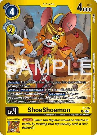 ShoeShoemon (P-165) Foil Promo - Limited Card Pack -Billion Bullet-