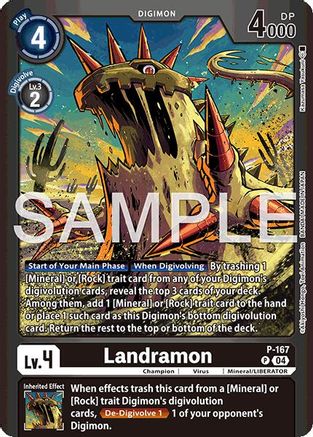Landramon (P-167) Foil Promo - Limited Card Pack -Billion Bullet-