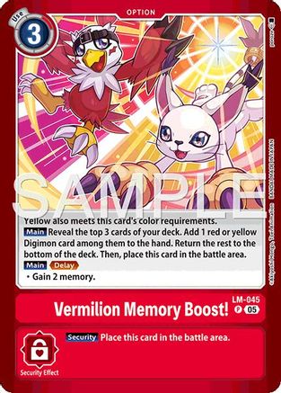 Vermillion Memory Boost! (LM-045) Foil Promo - Limited Card Pack -Billion Bullet-