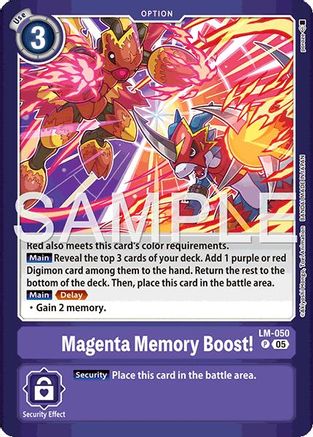 Magenta Memory Boost! (LM-050) Foil Promo - Limited Card Pack -Billion Bullet-