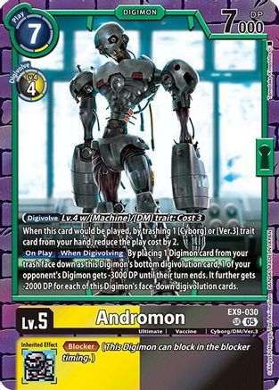 Andromon (EX9-030) Foil Super Rare - Versus Monsters