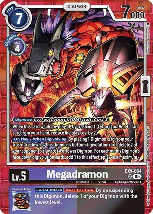 Megadramon (EX9-064) Foil Super Rare - Versus Monsters