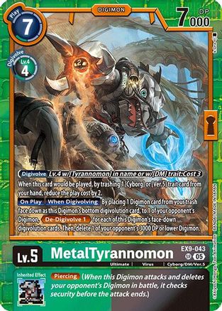 MetalTyrannomon (EX9-043) Foil Super Rare - Versus Monsters