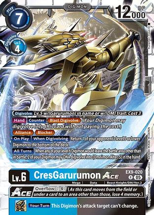 CresGarurumon ACE (EX9-020) Foil Rare - Versus Monsters