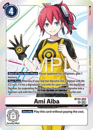 Ami Aiba (BT22-093) Foil Super Rare - Cyber Eden