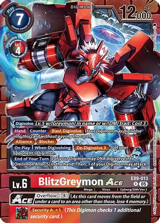 BlitzGreymon ACE (EX9-013) Foil Rare - Versus Monsters