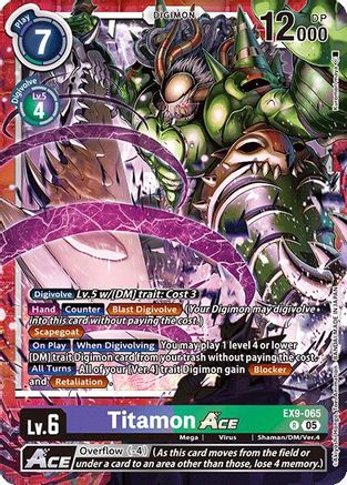 Titamon ACE (EX9-065) Foil Rare - Versus Monsters