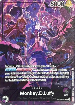 Monkey.D.Luffy (English Version 2nd Anniversary Set) (OP09-061) - Foil Leader - One Piece Promotion Cards