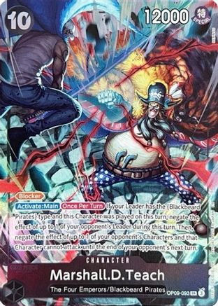 Marshall.D.Teach (093) (English Version 2nd Anniversary Set) (OP09-093) - Foil Super Rare - One Piece Promotion Cards