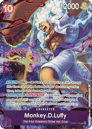 Monkey.D.Luffy (119) (English Version 2nd Anniversary Set) (OP05-119) - Foil Secret Rare - One Piece Promotion Cards