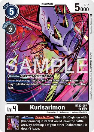 Kurisarimon (BT22-057)  Common - Cyber Eden
