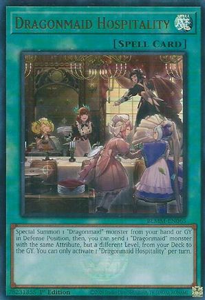 Dragonmaid Hospitality (BLMM-EN065) - Ultra Rare - 1st Edition - Battles of Legend: Monster Mayhem