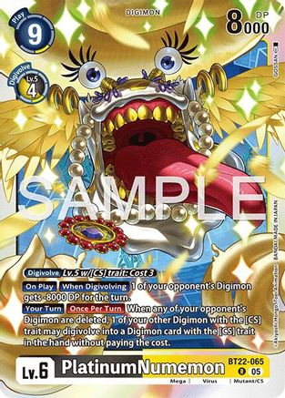 PlatinumNumemon (BT22-065) Foil Rare - Cyber Eden