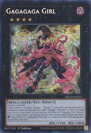Gagagaga Girl (DUAD-EN043) - Secret Rare - Duelist's Advance