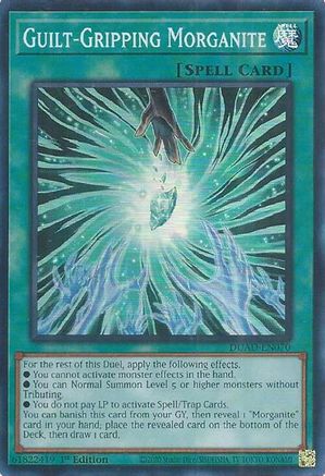 Guilt-Gripping Morganite (DUAD-EN070) - Super Rare - Duelist's Advance