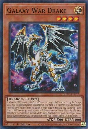 Galaxy War Drake (DUAD-EN097) - Super Rare - Duelist's Advance