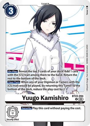 Yuugo Kamishiro (BT22-094)  Uncommon - Cyber Eden