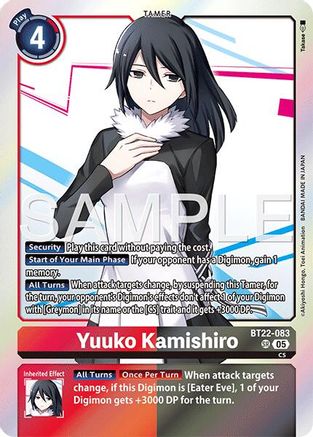 Yuuko Kamishiro (BT22-083) Foil Super Rare - Cyber Eden