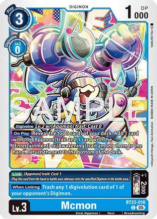 Mcmon (BT22-016)  Common - Cyber Eden