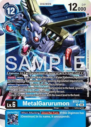MetalGarurumon (BT22-026) Foil Rare - Cyber Eden
