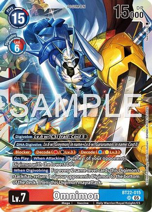 Omnimon (BT22-015) Foil Super Rare - Cyber Eden