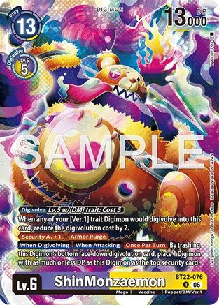 ShinMonzaemon (BT22-076) Foil Rare - Cyber Eden