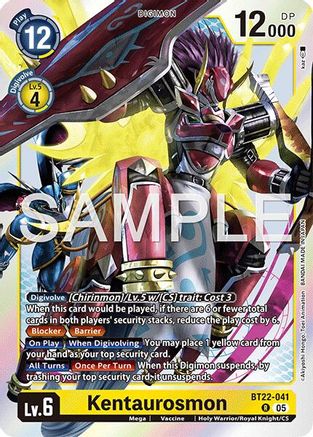Kentaurosmon (BT22-041) Foil Rare - Cyber Eden
