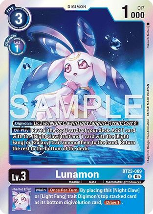 Lunamon (BT22-069) Foil Rare - Cyber Eden