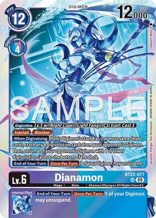 Dianamon (BT22-077) Foil Super Rare - Cyber Eden