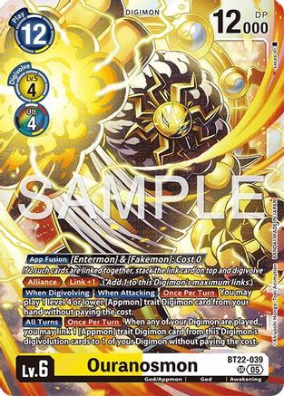 Ouranosmon (BT22-039) Foil Super Rare - Cyber Eden