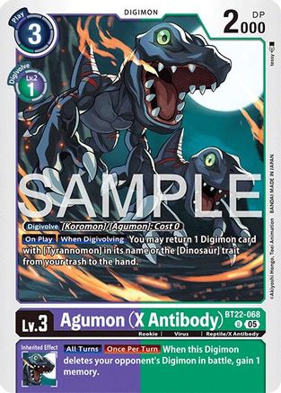Agumon (X Antibody) (BT22-068)  Uncommon - Cyber Eden