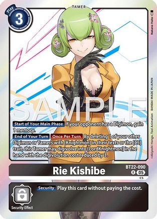 Rie Kishibe (BT22-090) Foil Rare - Cyber Eden
