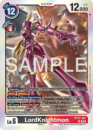 LordKnightmon (BT22-067) Foil Rare - Cyber Eden