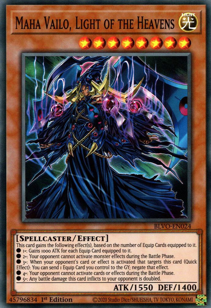 Maha Vailo, Light of the Heavens BLVO-EN024 (Blazing Vortex)  - 1st Edition