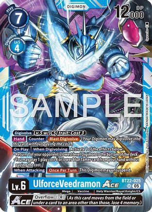 UlforceVeedramon ACE (BT22-025) Foil Super Rare - Cyber Eden