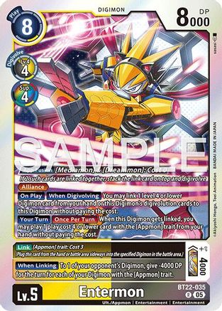Entermon (BT22-035) Foil Rare - Cyber Eden