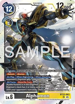 Alphamon (BT22-063) Foil Super Rare - Cyber Eden