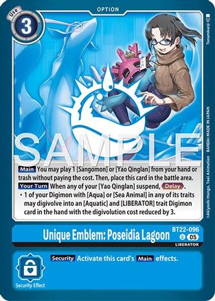 Unique Emblem: Poseidia Lagoon (BT22-096)  Uncommon - Cyber Eden