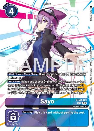Sayo (BT22-102) Foil Secret Rare - Cyber Eden
