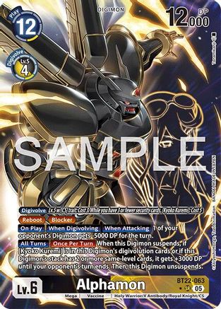 Alphamon (Alternate Art) (BT22-063) Foil Super Rare - Cyber Eden