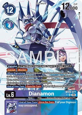Dianamon (Alternate Art) (BT22-077) Foil Super Rare - Cyber Eden
