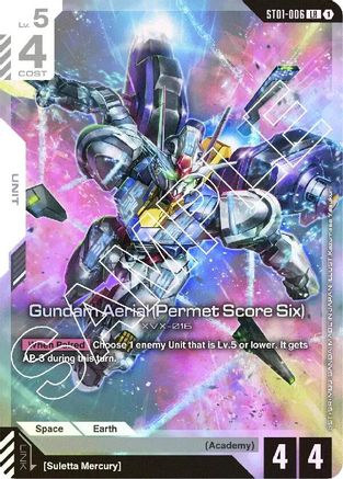 Gundam Aerial (Permet Score Six) (ST01-006) - Holofoil - Starter Deck 01: Heroic Beginnings