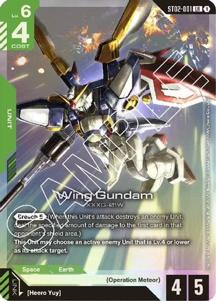 Wing Gundam (ST02-001) - Holofoil - Starter Deck 02: Wings of Advance